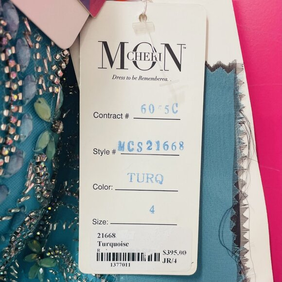 Mon Cheri - MCS21668 - Beaded Strapless Dress - Size 4 - Picture 6 of 8